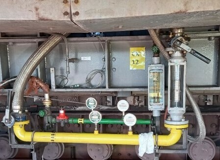 Operational test of the low NOx burner