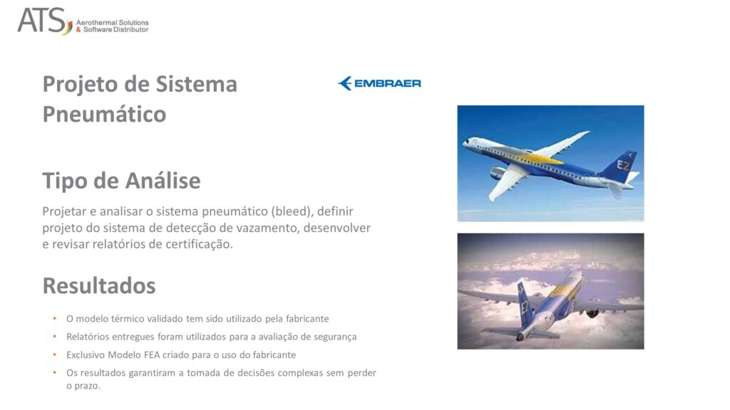 slide sobre o Projeto de Sistema Pneumático para a Embraer