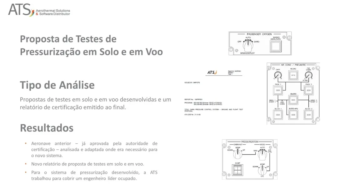 Proposta de ensaios em solo e em voo