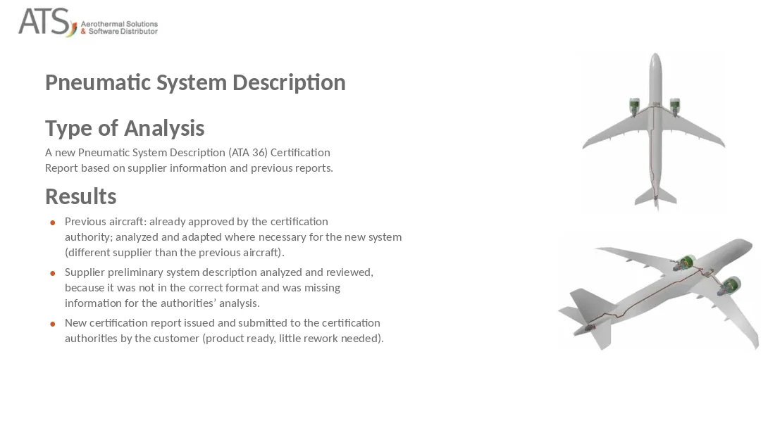 Pneumatic system description certification report