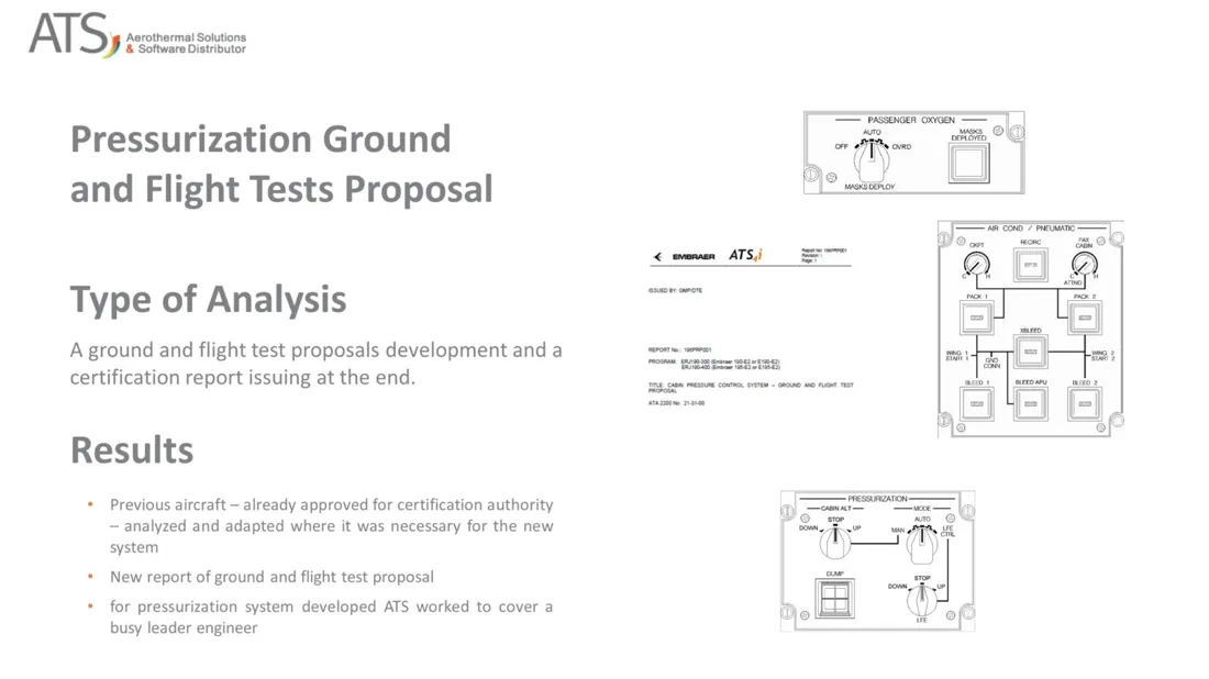 Pressurization ground and flight tests proposal