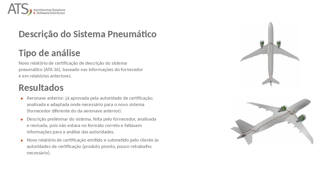 Relatório de descrição de sistema pneumático (ATA 36)