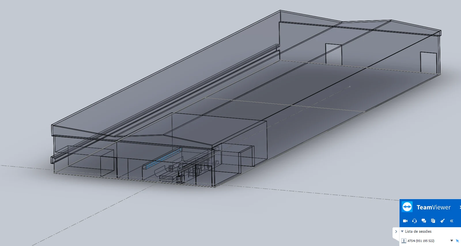 Model of a hangar that needs tight temperature and humidity control