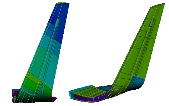 Exemplo do iChrome Nexus: winglet em compósito, 7 % menos peso